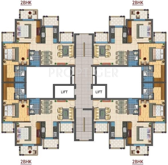  casa-romana Tower H Cluster Plan