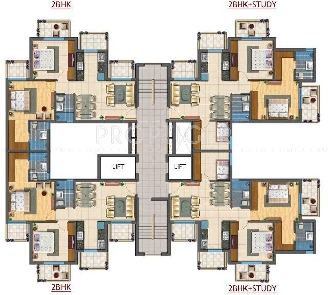  casa romana Tower H Cluster Plan