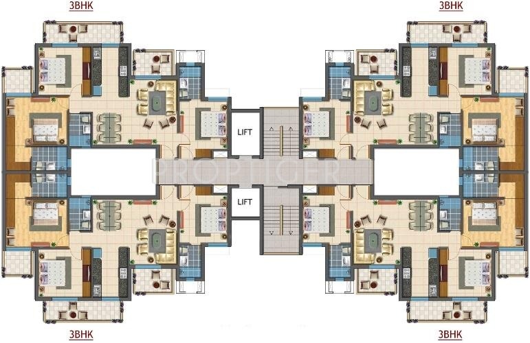  casa-romana Tower K Cluster Plan
