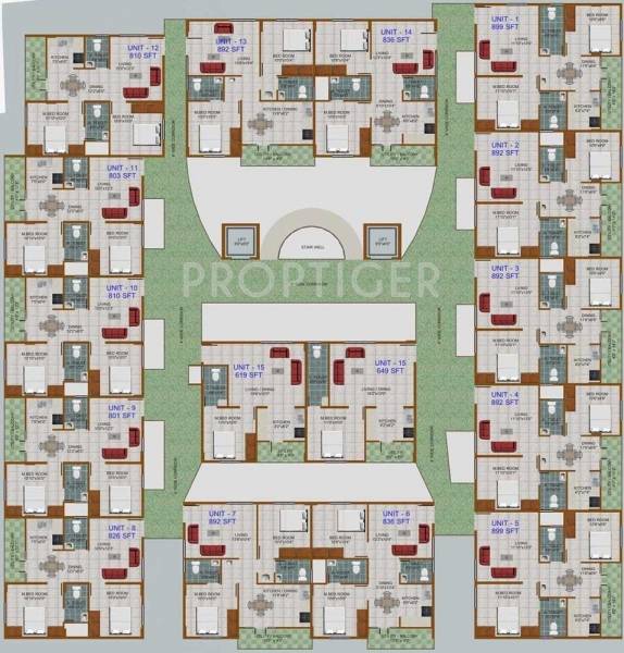 Images for Cluster Plan of Prabhavathi Towers