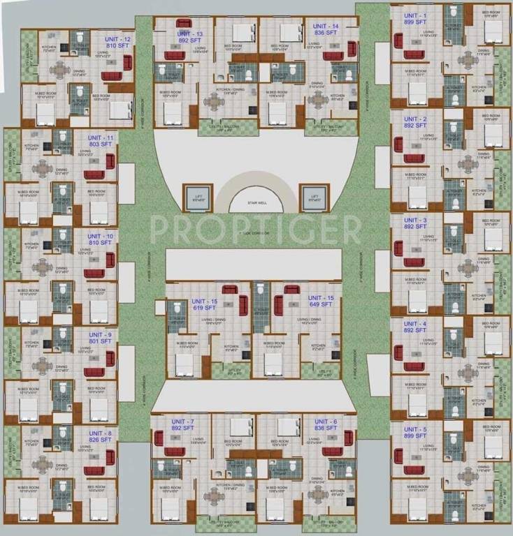 Images for Cluster Plan of Prabhavathi Towers