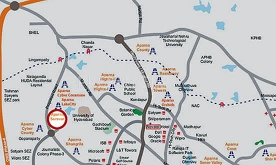 Images for Location Plan of Aparna Constructions Sarovar Images for Location Plan of Aparna Constructions Sarovar