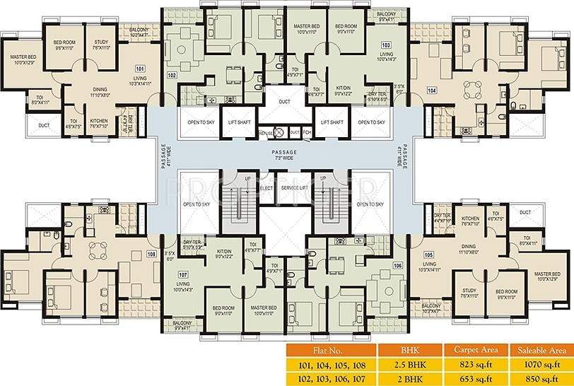  trendy homes Images for Cluster Plan of Amanora Group Trendy Homes