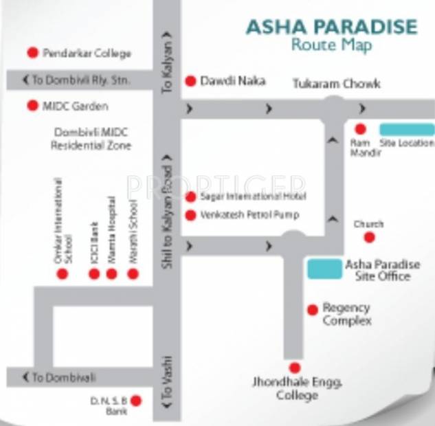 Ashapura Construction Asha Paradise Location Plan