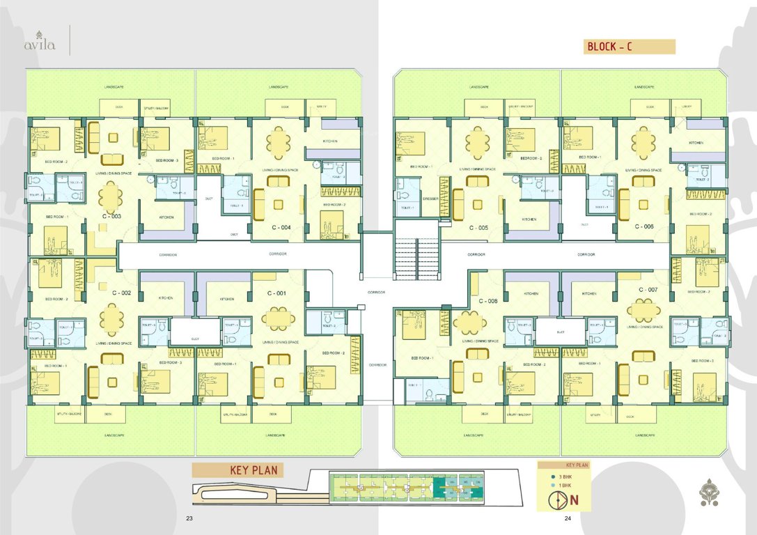  avila Tower C Typical Cluster Plan