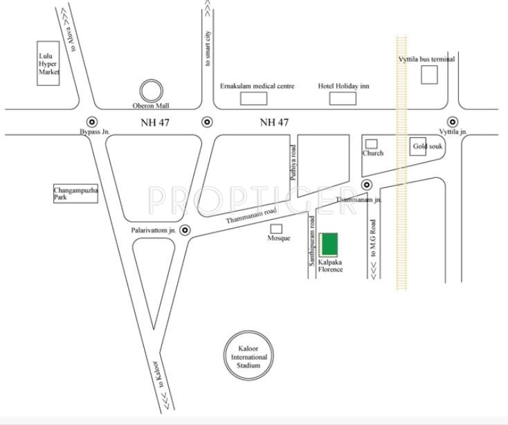 Kalpaka Builders Florence Location Plan