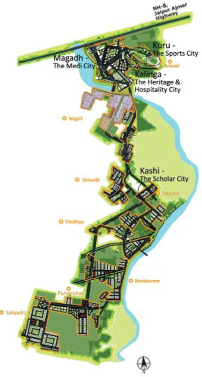Images for Layout Plan of Grass Field Fire Capital Developers IndiCity Phase 1 Block F I K L And M