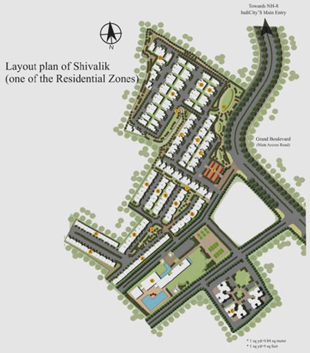 Images for Layout Plan of Grass Field Fire Capital Developers IndiCity Phase 1 Block F I K L And M