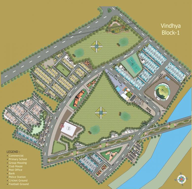 Images for Layout Plan of Grass Field Fire Capital Developers IndiCity Phase 1 Block F I K L And M
