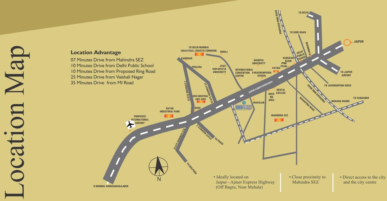 Images for Location Plan of Grass Field Fire Capital Developers IndiCity Phase 1 Block F I K L And M