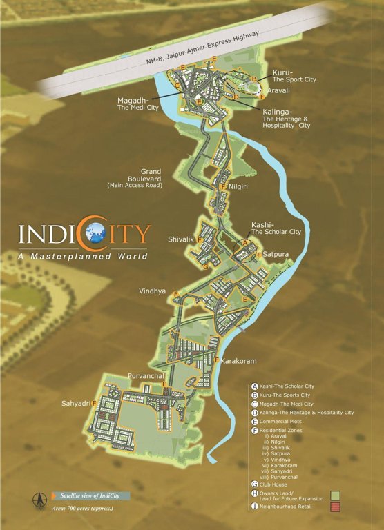 Images for Master Plan of Grass Field Fire Capital Developers IndiCity Phase 1 Block F I K L And M