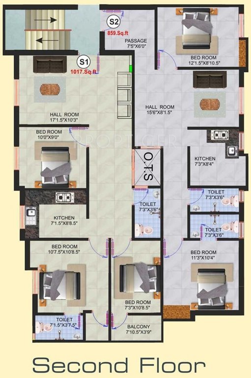  sri lakshmi Single Tower Cluster Plan