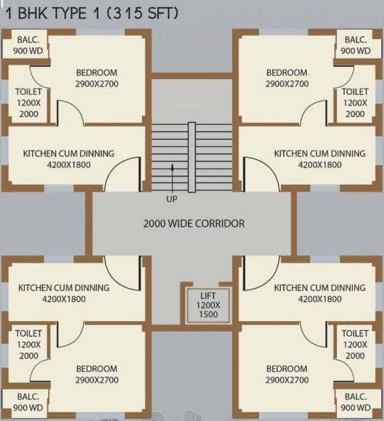 my-town-apartments Tower 1 Cluster Plan