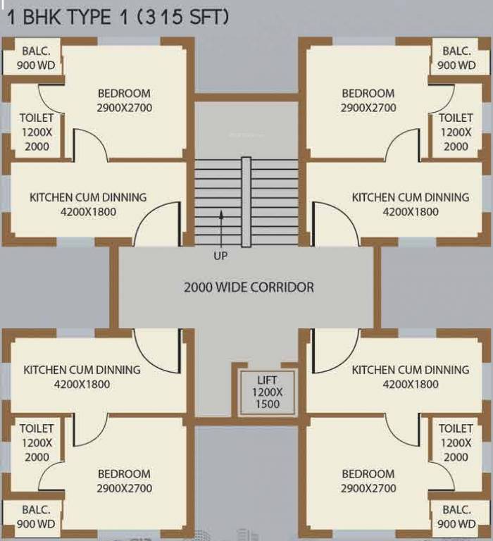my town apartments Tower 1 Cluster Plan