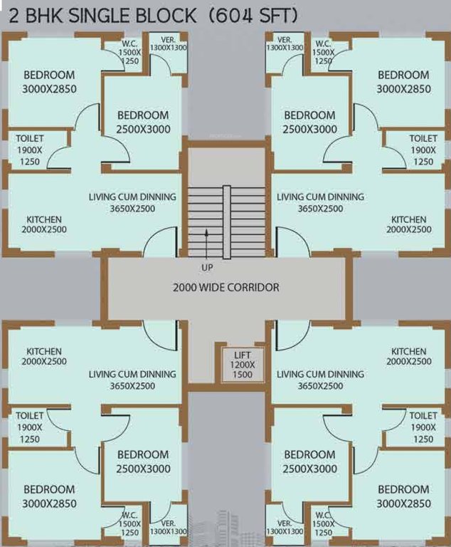 my town apartments Tower 4 Cluster Plan