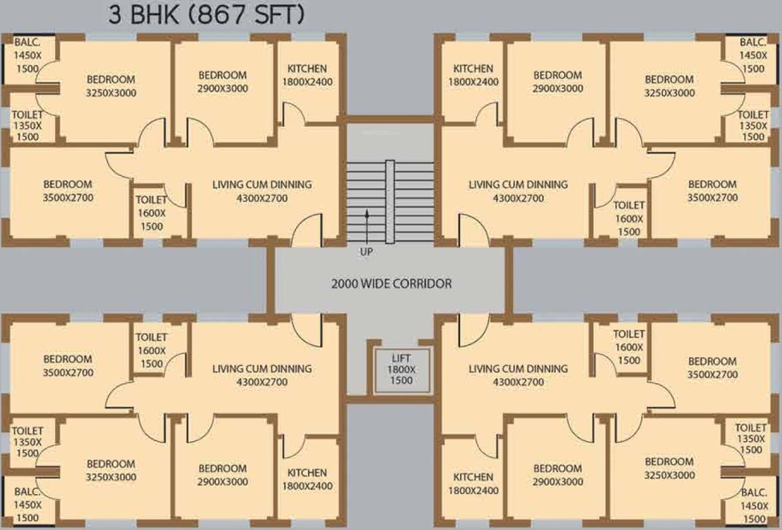 my town apartments Tower 5 Cluster Plan