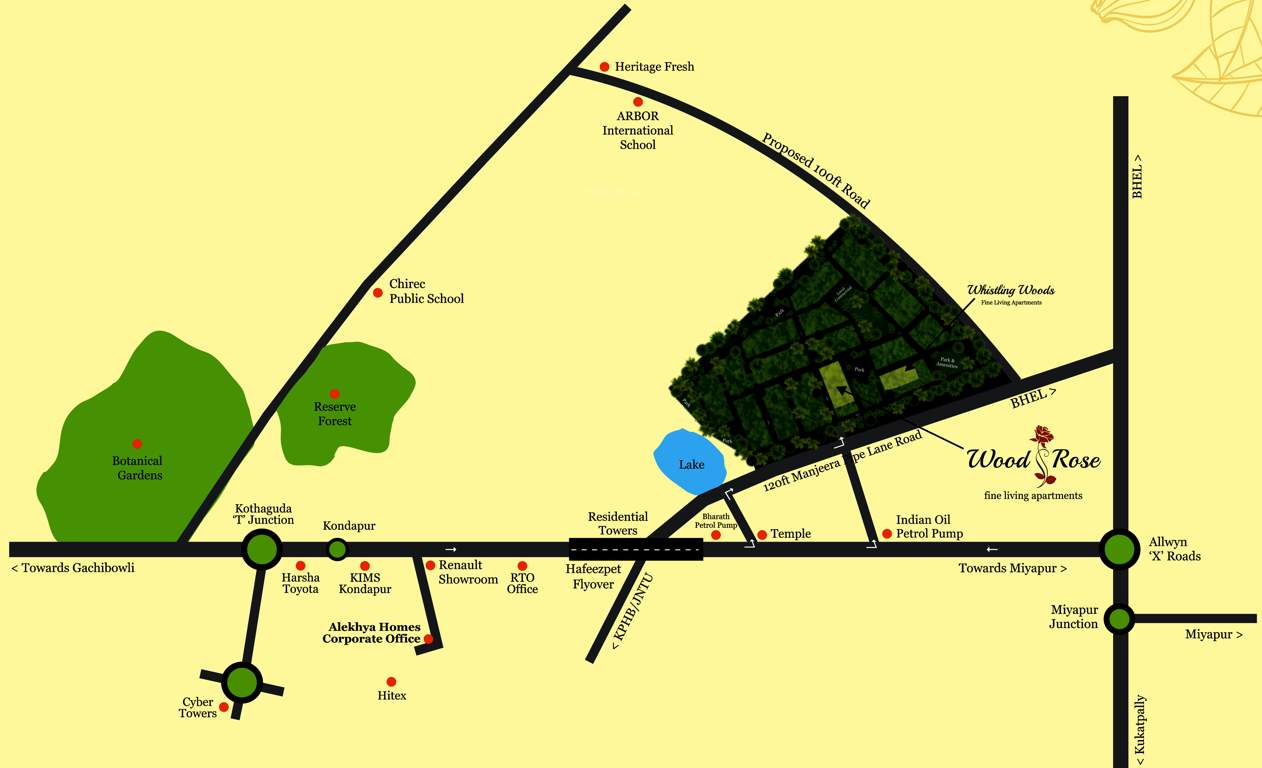 wood rose Images for Location Plan of Alekhya Wood Rose