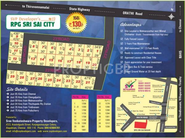 SVP Group RPG Sri Sai City Layout Plan