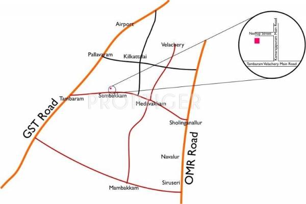 Athreya Homes Saswatha Location Plan