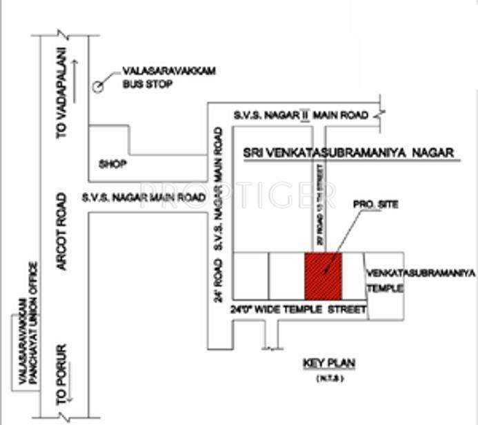Rajni Foundation Rajni Kumaaran Villa Location Plan