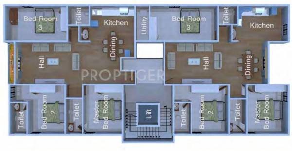 Single tower Cluster Plan calista Single tower Cluster Plan