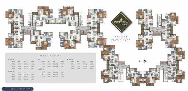  princeton Princeton Cluster Plan for typical Floor