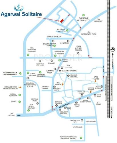  solitaire Images for Location Plan of Agarwal Solitaire