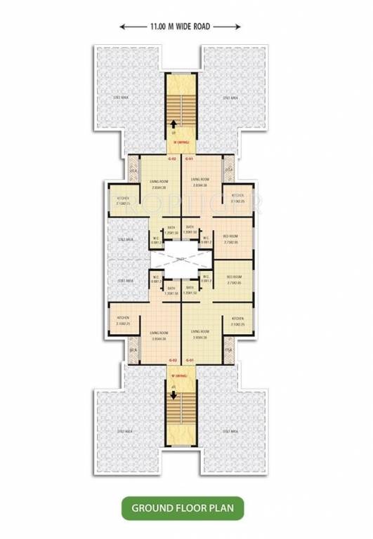 Images for Cluster Plan of Satyam Samruddhi Apartment