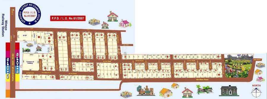 Images for Layout Plan of Annai Sri Rangam Newtown