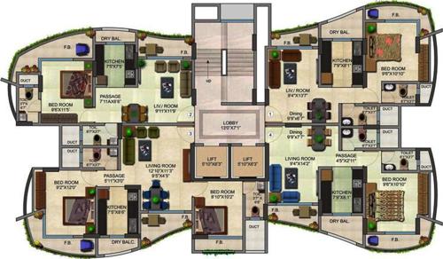 Images for Cluster Plan of Hirani Haze Apartment