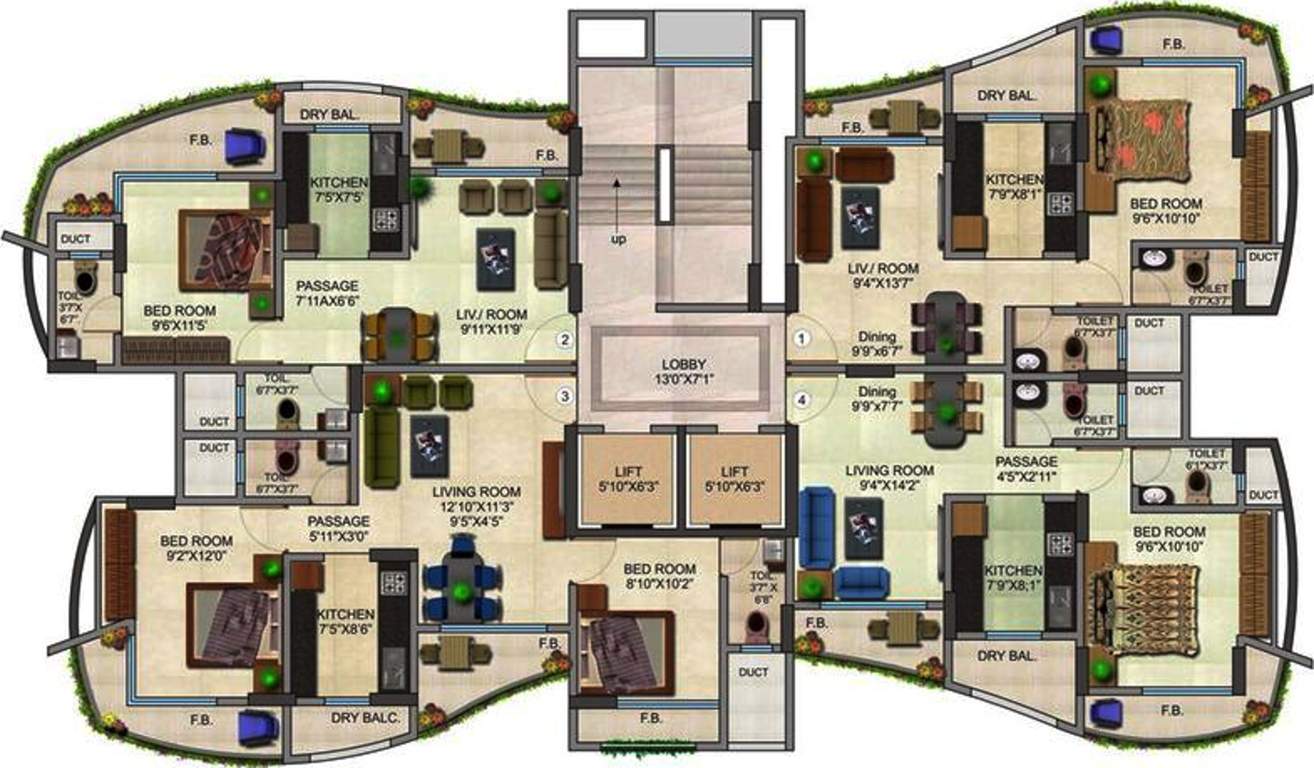 Images for Cluster Plan of Hirani Haze Apartment
