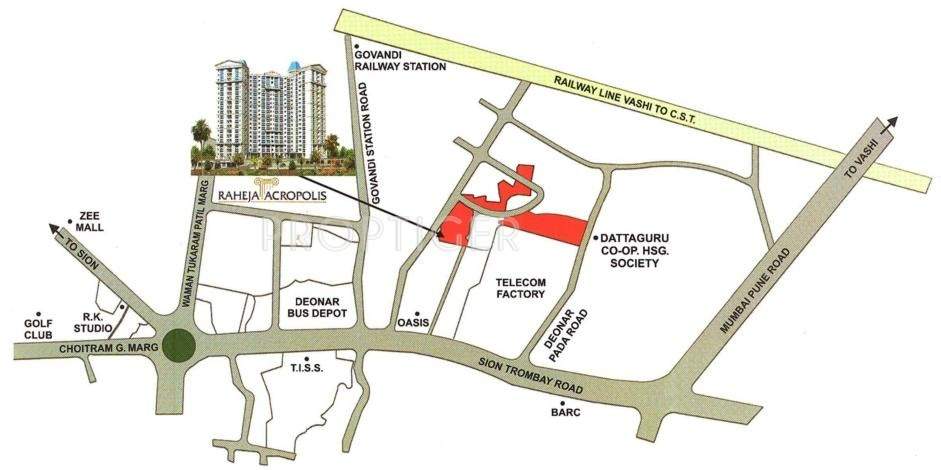 acropolis Images for Location Plan of Raheja Acropolis