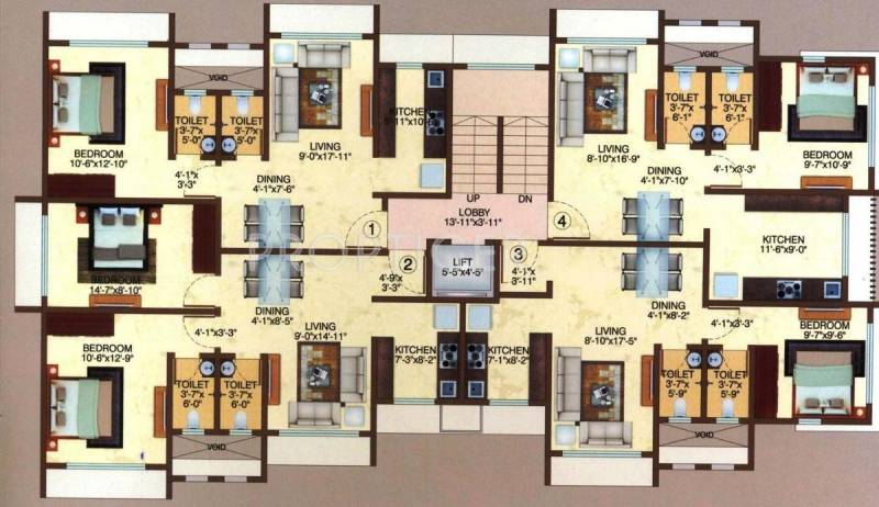 Images for Cluster Plan of Prerana Siddhi Apartment