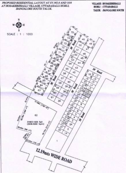 Images for Layout Plan of Bhagini Developers Sapthagiri Nagara