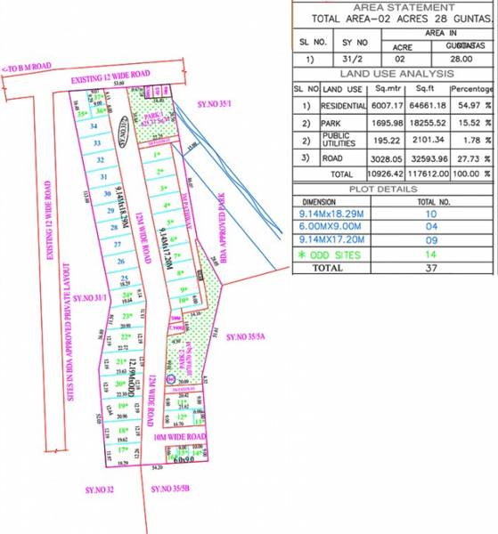 Images for Layout Plan of Bhagini Developers Sapthagiri Nagara