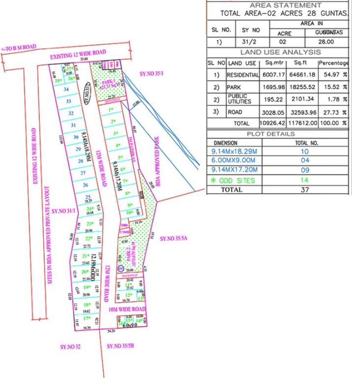 Images for Layout Plan of Bhagini Developers Sapthagiri Nagara