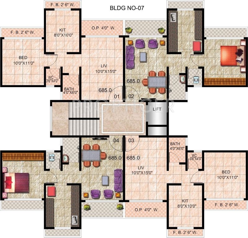 Images for Cluster Plan of Wadhwa Daisy Gardens