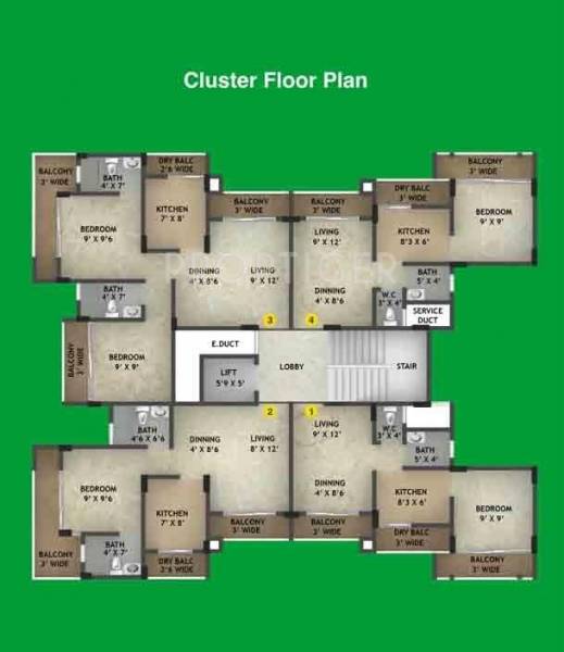 Images for Cluster Plan of Prakhhyat Yellow Tree Images for Cluster Plan of Prakhhyat Yellow Tree