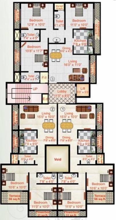  bliss Single Block Cluster Plan