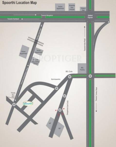 Maxworth Realty Spoorthi Location Plan