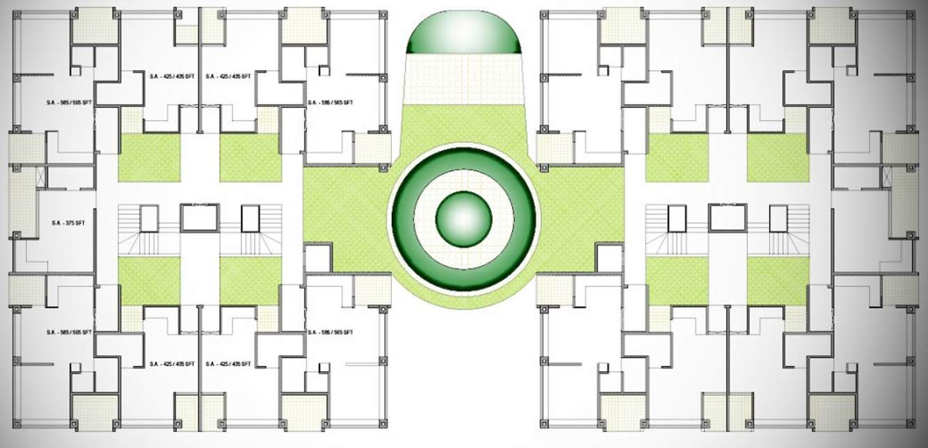  crossing greens the residences Images for Cluster Plan of Shree Vishnu Crossing Greens The Residences