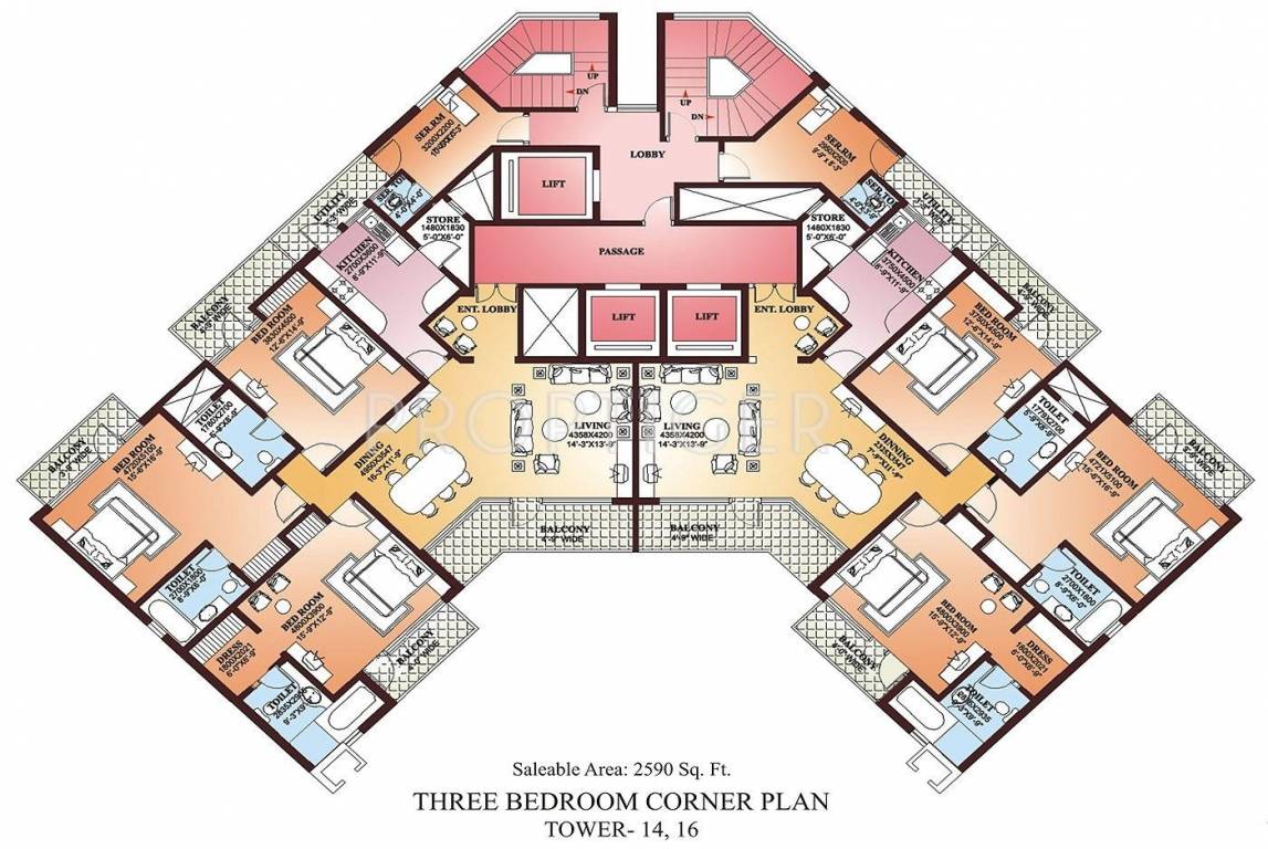  la tropicana Tower 8 Cluster Plan