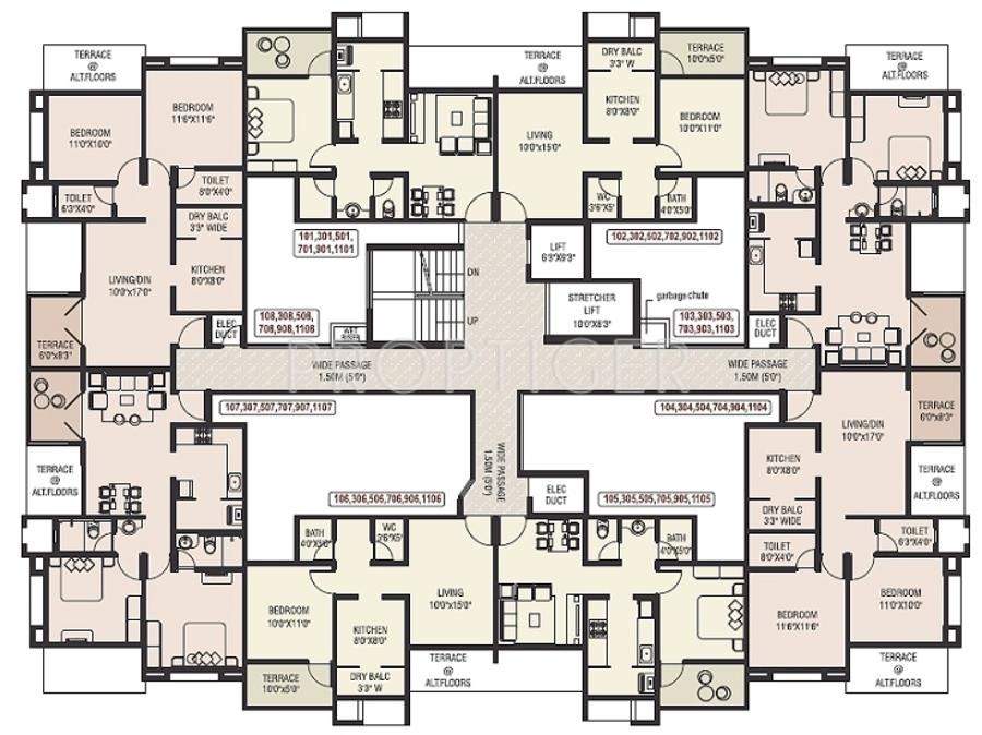  elite homes Images for Cluster Plan of DNV Builders Elite Homes