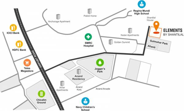  elements Images for Location Plan of Shantilal Elements