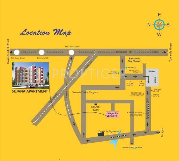 Vasavi Constructions Sujana Apartment Location Plan