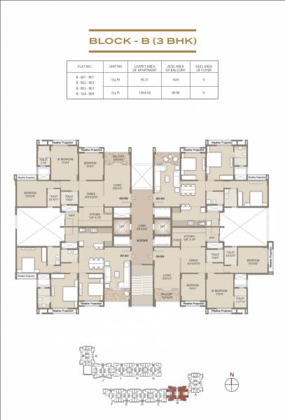  skylands Block B Typical Cluster Plan
