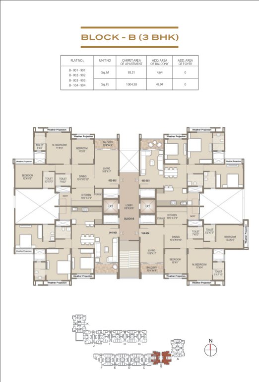  skylands Block B Typical Cluster Plan