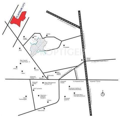 Shree Radhe Associates Platinum City Location Plan