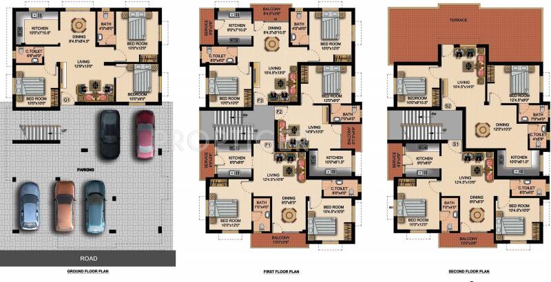 Images for Cluster Plan of SK Constructions Sri Satya Narayanan Apartment