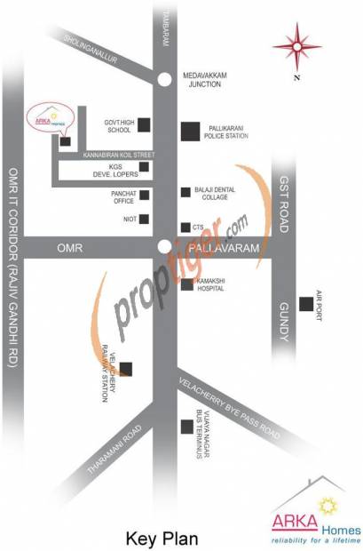 Arka Homes Magizham Location Plan